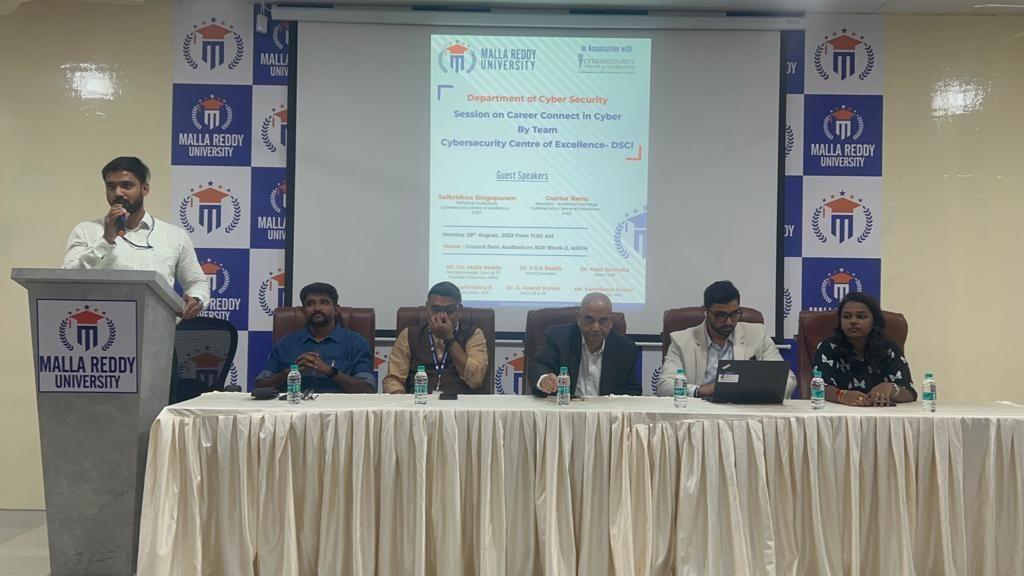  'Career Connect in Cyber' session at Malla Reddy University Hyderabad