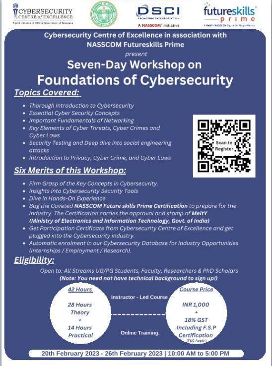  7 Day Workshop on Foundation of Cybersecurity