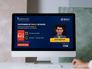  Virtual Session on 'THE POWER OF SMALL IN SALES'